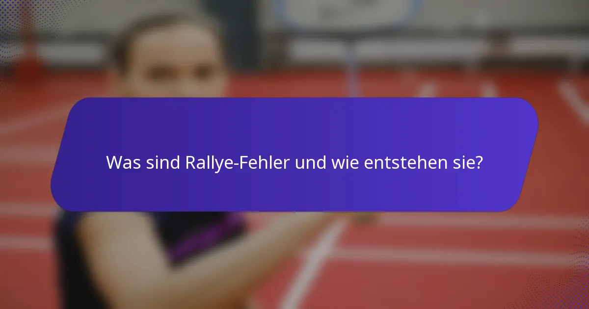 Was sind Rallye-Fehler und wie entstehen sie?