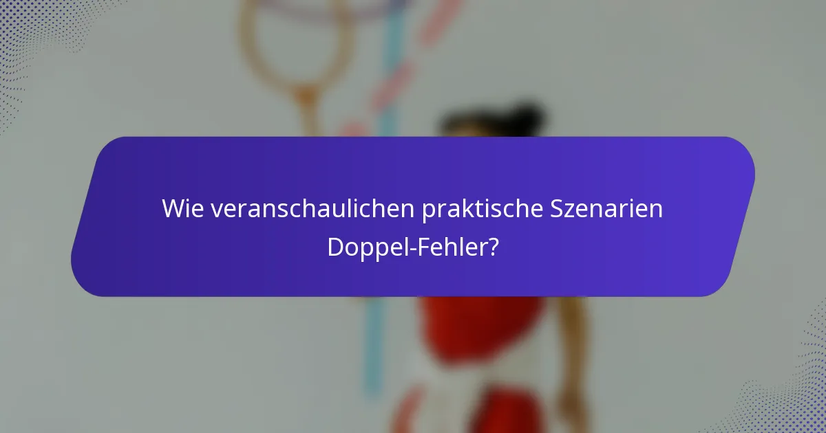 Wie veranschaulichen praktische Szenarien Doppel-Fehler?
